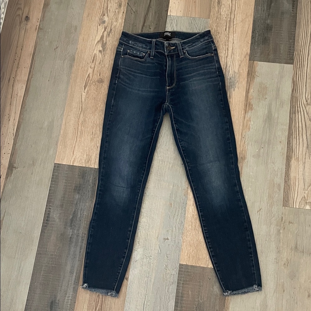 Paige Midnight Blue Skinny Jeans size 26